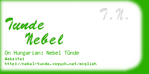 tunde nebel business card